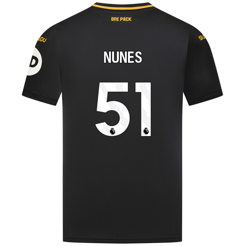 Gyermek Grazi Nunes #51 Fekete Idegenbeli Jersey 2024/25 Mez Póló Ing