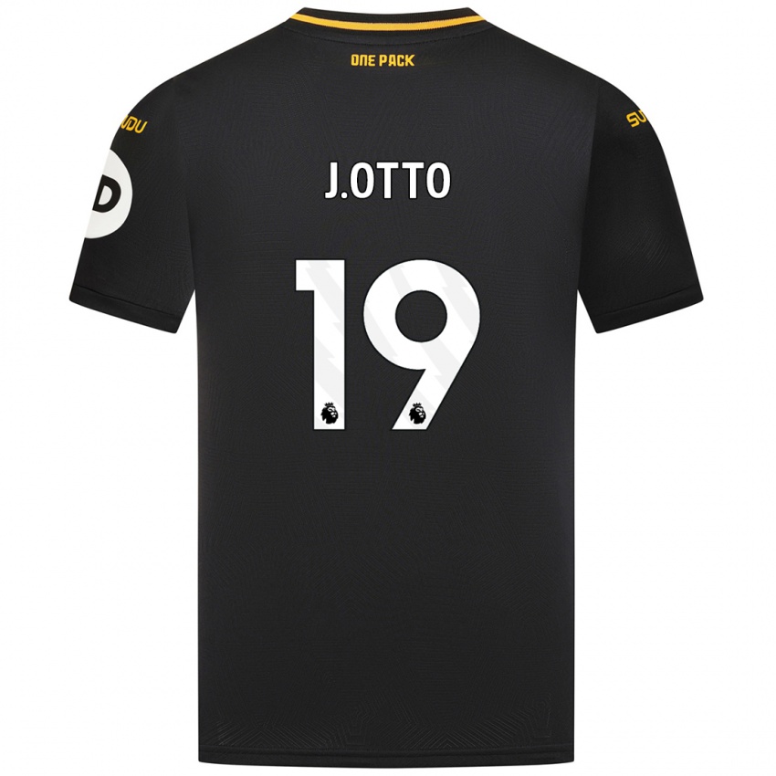 Gyermek Jonny Otto #19 Fekete Idegenbeli Jersey 2024/25 Mez Póló Ing