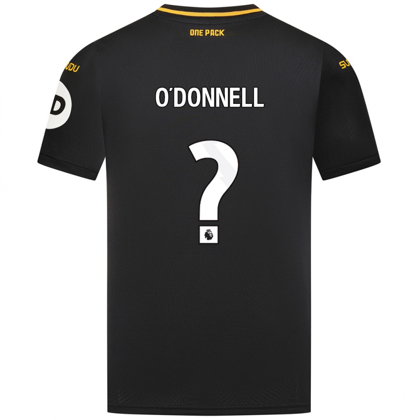 Gyermek Luke O'donnell #0 Fekete Idegenbeli Jersey 2024/25 Mez Póló Ing