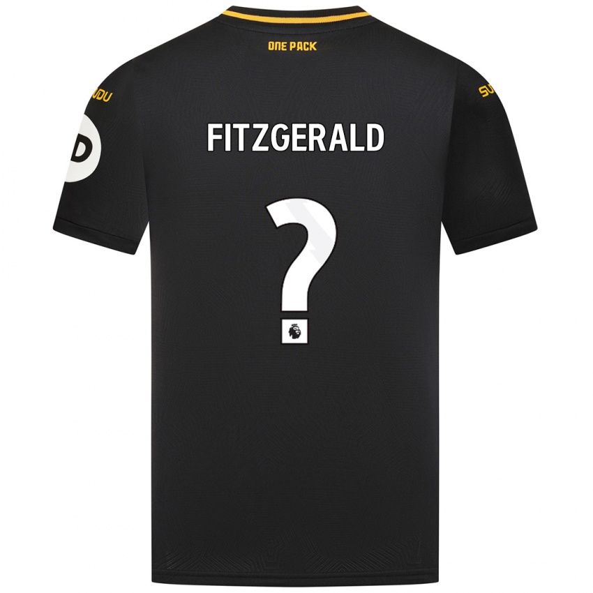 Gyermek Kyle Fitzgerald #0 Fekete Idegenbeli Jersey 2024/25 Mez Póló Ing