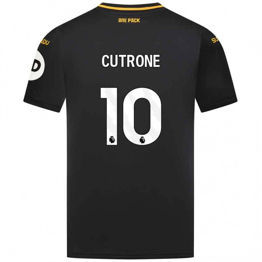 Gyermek Patrick Cutrone #10 Fekete Idegenbeli Jersey 2024/25 Mez Póló Ing