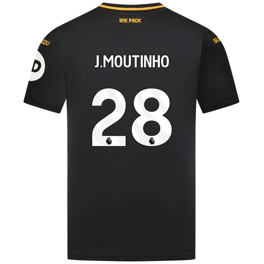 Gyermek Joao Moutinho #28 Fekete Idegenbeli Jersey 2024/25 Mez Póló Ing