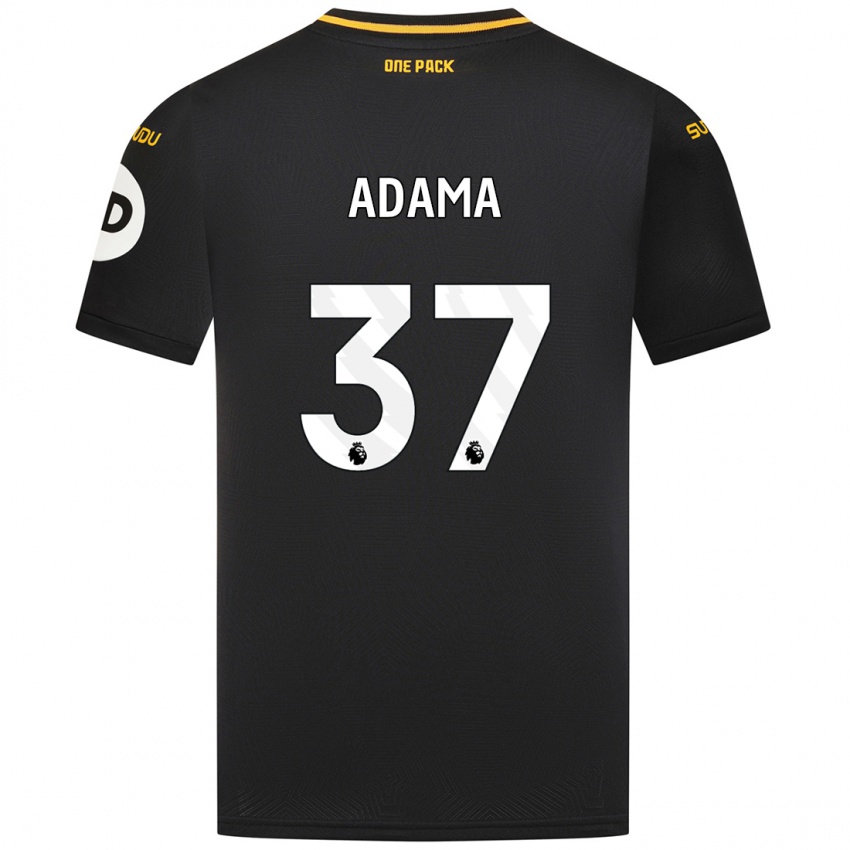 Gyermek Adama Traore #37 Fekete Idegenbeli Jersey 2024/25 Mez Póló Ing