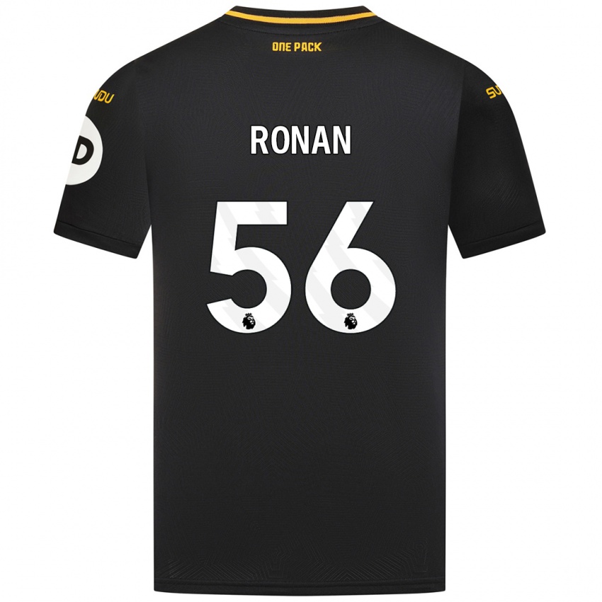 Gyermek Connor Ronan #56 Fekete Idegenbeli Jersey 2024/25 Mez Póló Ing