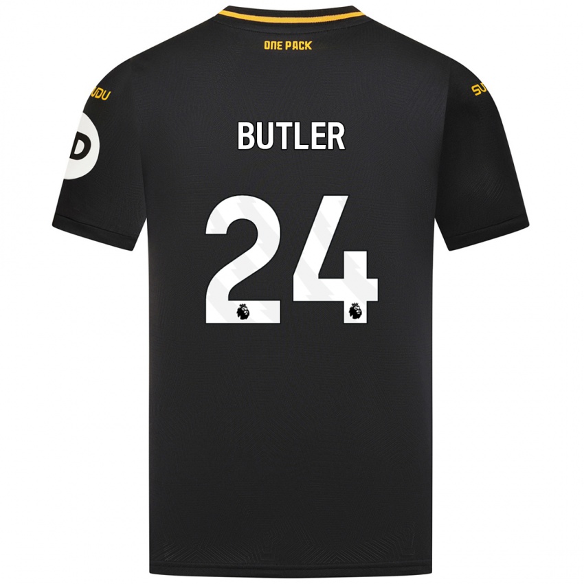 Gyermek Elli Butler #24 Fekete Idegenbeli Jersey 2024/25 Mez Póló Ing