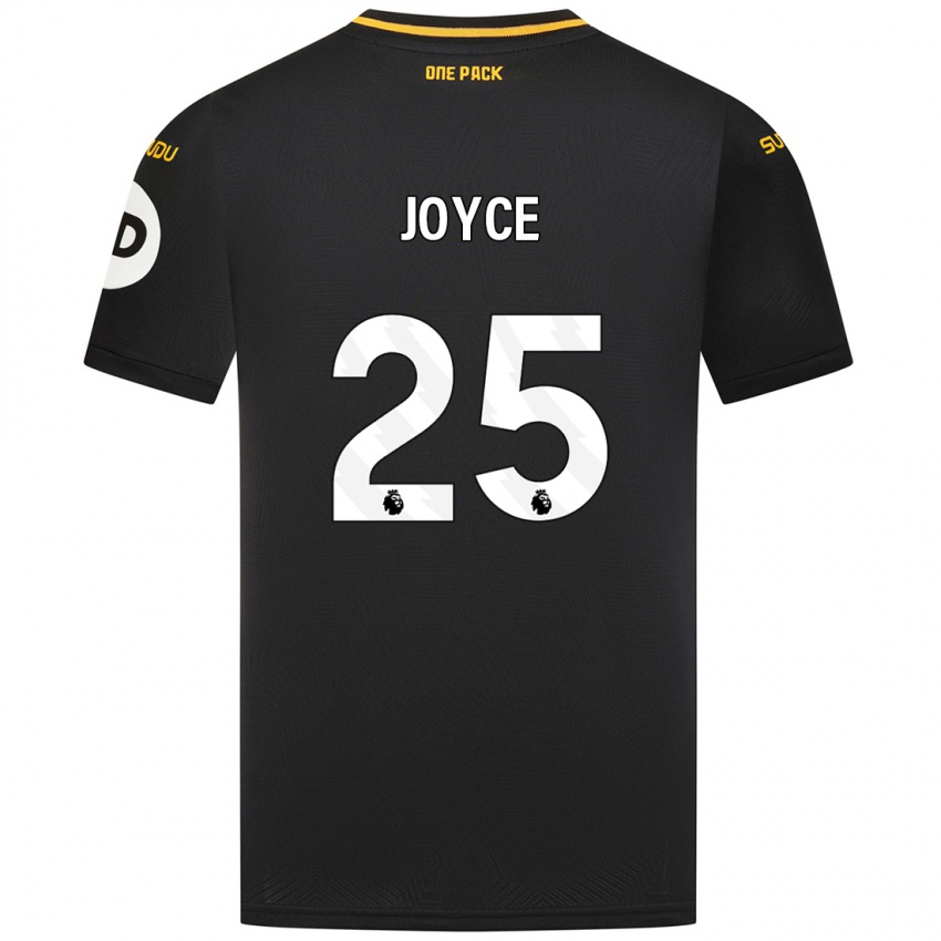 Gyermek Leonie Joyce #25 Fekete Idegenbeli Jersey 2024/25 Mez Póló Ing