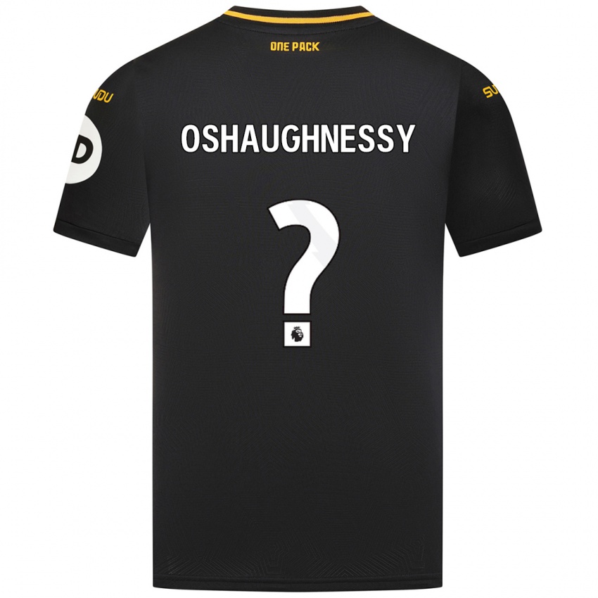 Gyermek Joe Oshaughnessy #0 Fekete Idegenbeli Jersey 2024/25 Mez Póló Ing