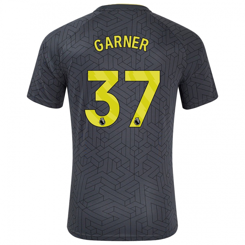 Gyermek James Garner #37 Fekete Sárga Idegenbeli Jersey 2024/25 Mez Póló Ing