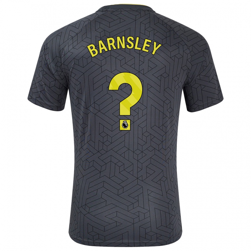 Gyermek Fraser Barnsley #0 Fekete Sárga Idegenbeli Jersey 2024/25 Mez Póló Ing