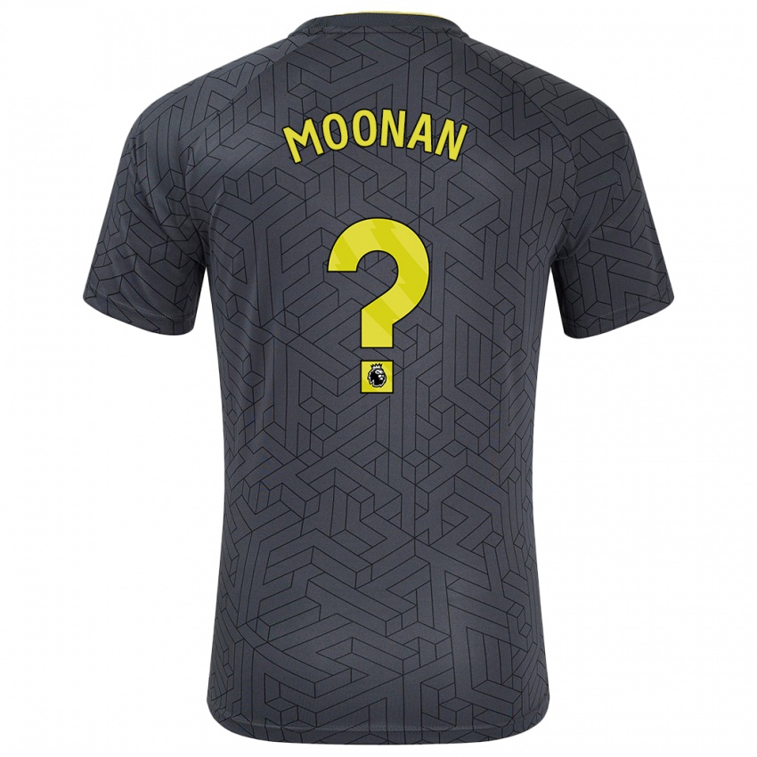 Gyermek Bradley Moonan #0 Fekete Sárga Idegenbeli Jersey 2024/25 Mez Póló Ing