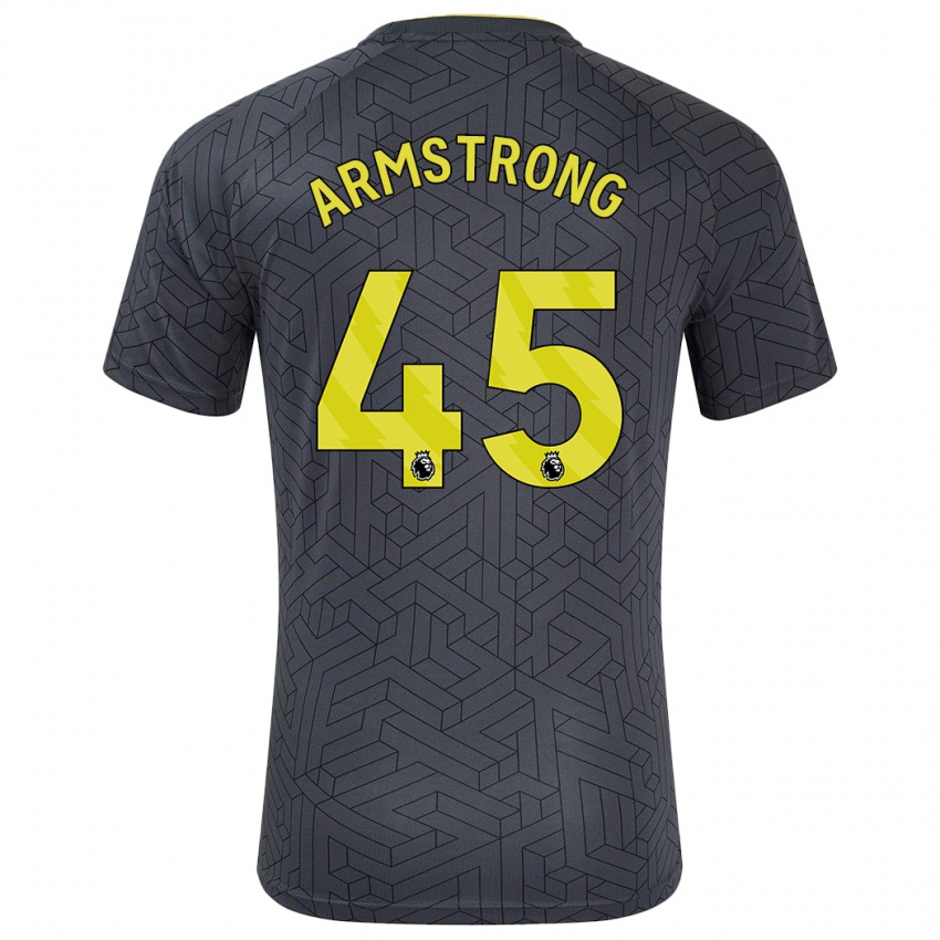 Gyermek Harrison Armstrong #45 Fekete Sárga Idegenbeli Jersey 2024/25 Mez Póló Ing