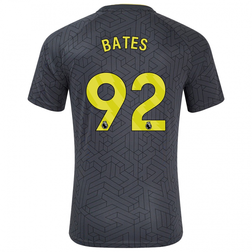 Gyermek Callum Bates #92 Fekete Sárga Idegenbeli Jersey 2024/25 Mez Póló Ing