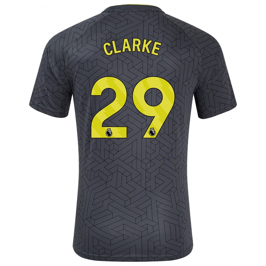 Gyermek Abbey Clarke #29 Fekete Sárga Idegenbeli Jersey 2024/25 Mez Póló Ing