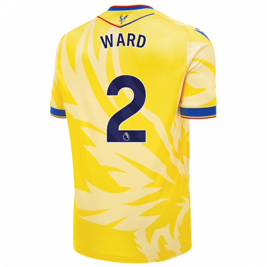 Gyermek Joel Ward #2 Sárga Idegenbeli Jersey 2024/25 Mez Póló Ing