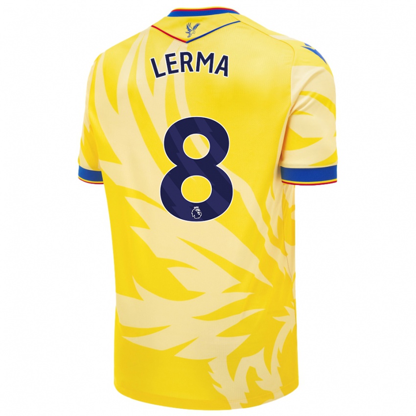 Gyermek Jefferson Lerma #8 Sárga Idegenbeli Jersey 2024/25 Mez Póló Ing