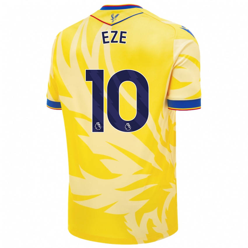 Gyermek Eberechi Eze #10 Sárga Idegenbeli Jersey 2024/25 Mez Póló Ing