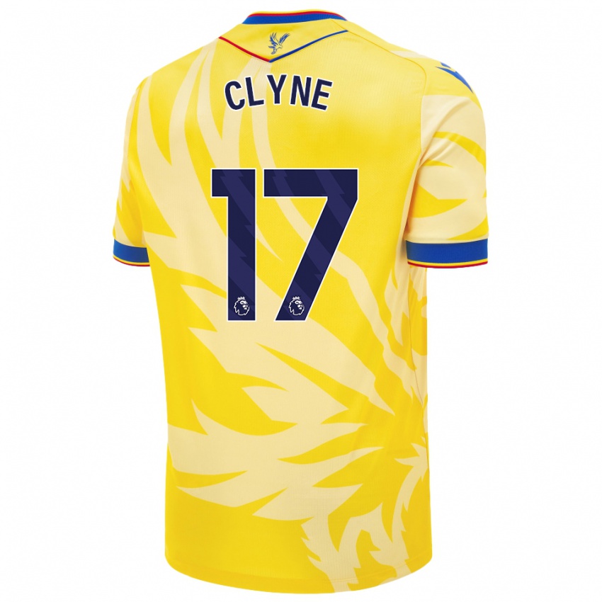 Gyermek Nathaniel Clyne #17 Sárga Idegenbeli Jersey 2024/25 Mez Póló Ing