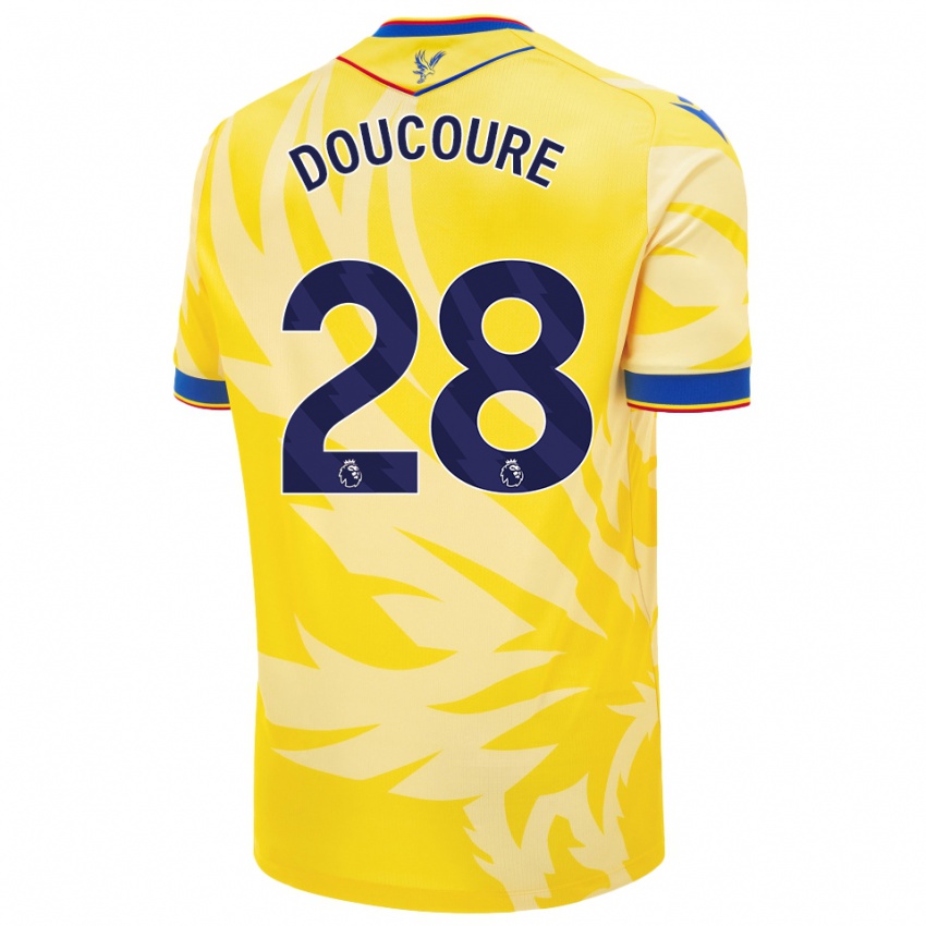 Gyermek Cheick Doucouré #28 Sárga Idegenbeli Jersey 2024/25 Mez Póló Ing