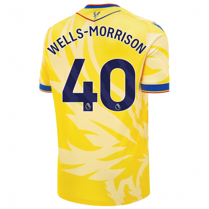 Gyermek Jack Wells-Morrison #40 Sárga Idegenbeli Jersey 2024/25 Mez Póló Ing