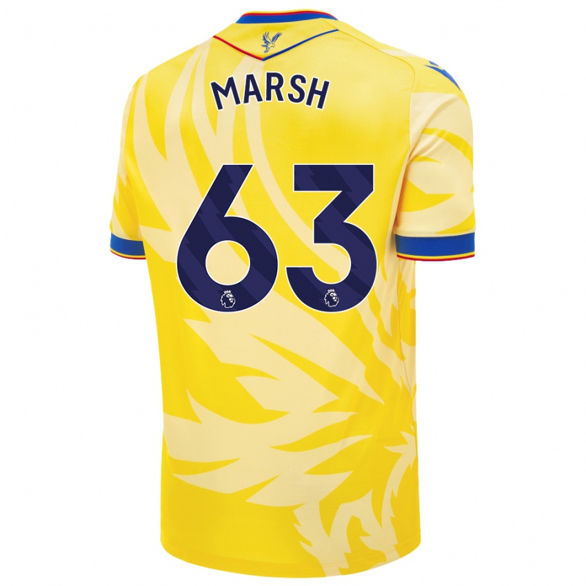 Gyermek Zach Marsh #63 Sárga Idegenbeli Jersey 2024/25 Mez Póló Ing