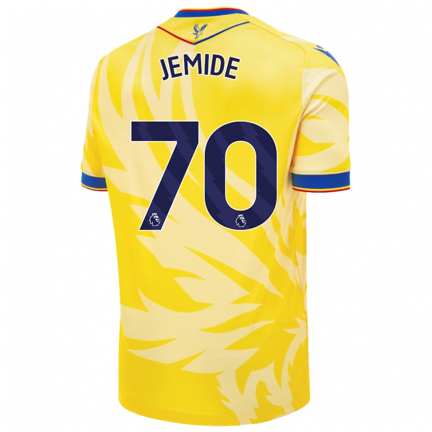 Gyermek Mofe Jemide #70 Sárga Idegenbeli Jersey 2024/25 Mez Póló Ing