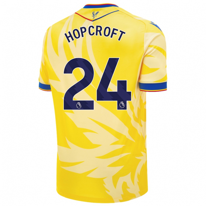 Gyermek Shanade Hopcroft #24 Sárga Idegenbeli Jersey 2024/25 Mez Póló Ing