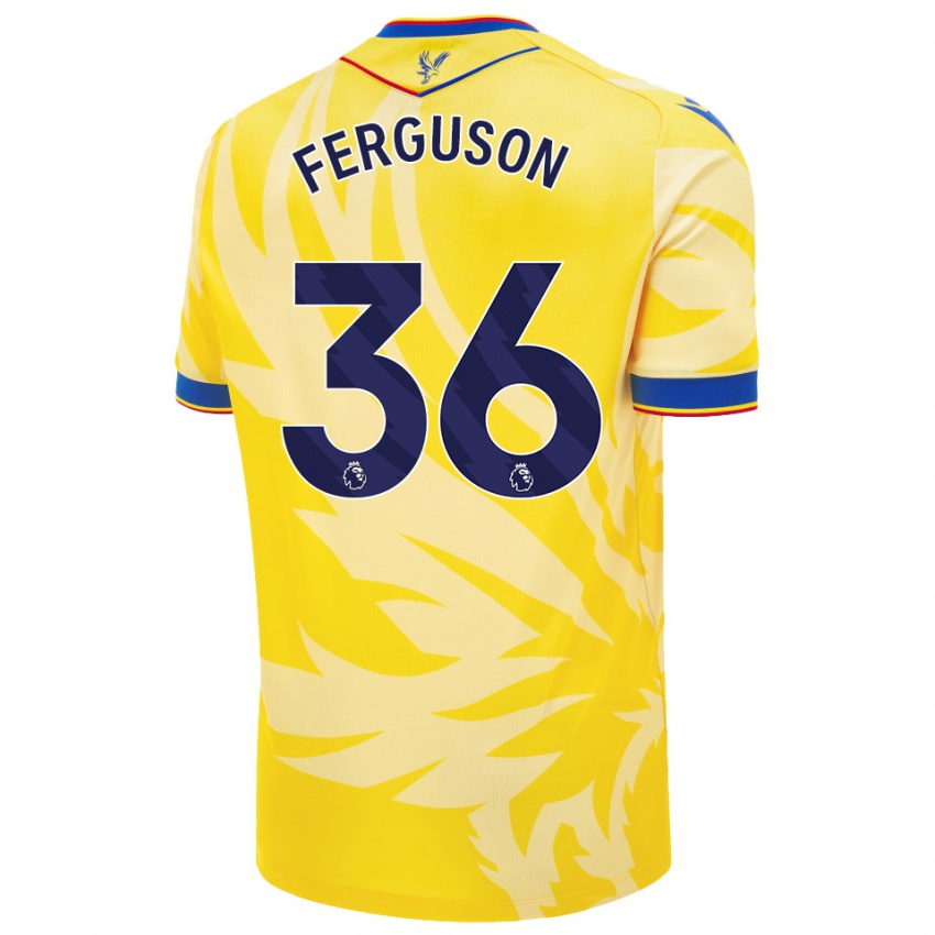 Gyermek Nathan Ferguson #36 Sárga Idegenbeli Jersey 2024/25 Mez Póló Ing