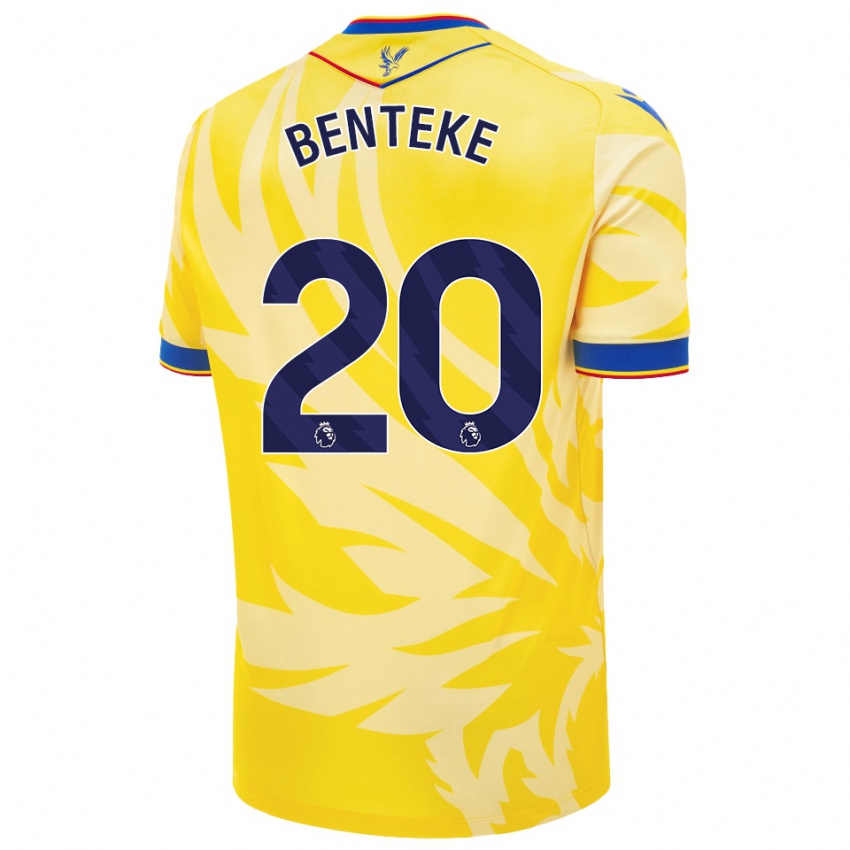 Gyermek Christian Benteke #20 Sárga Idegenbeli Jersey 2024/25 Mez Póló Ing