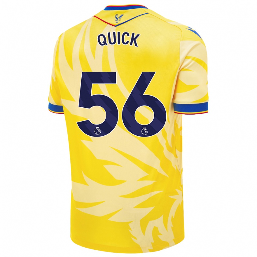 Gyermek Daniel Quick #56 Sárga Idegenbeli Jersey 2024/25 Mez Póló Ing