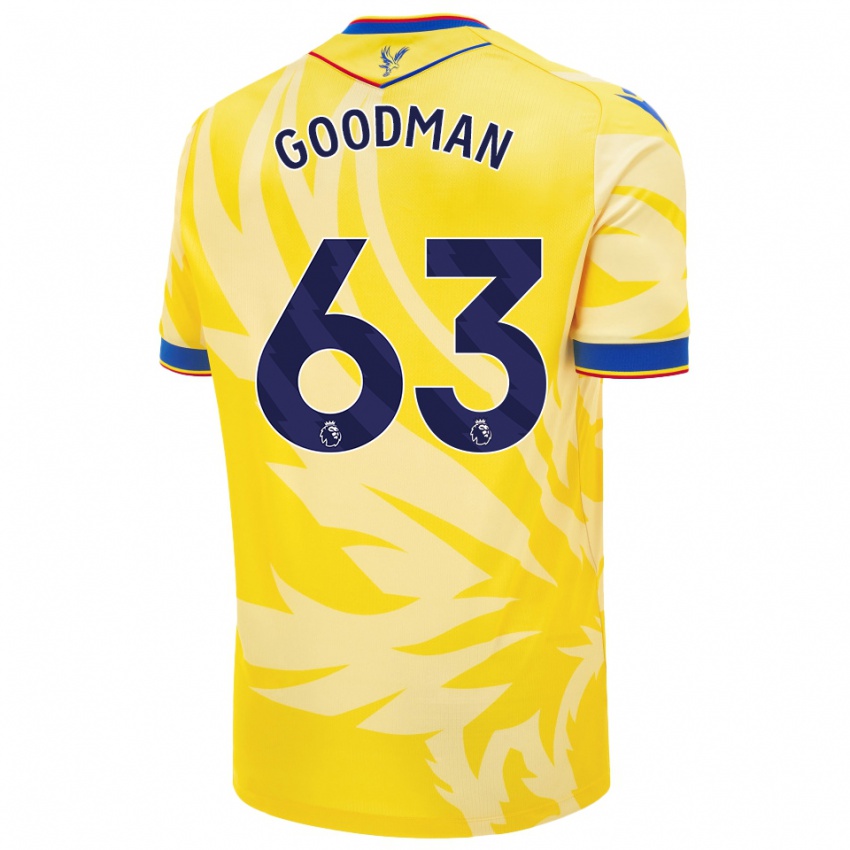 Gyermek Owen Goodman #63 Sárga Idegenbeli Jersey 2024/25 Mez Póló Ing