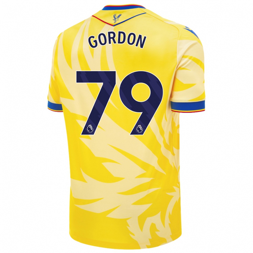 Gyermek John-Kymani Gordon #79 Sárga Idegenbeli Jersey 2024/25 Mez Póló Ing