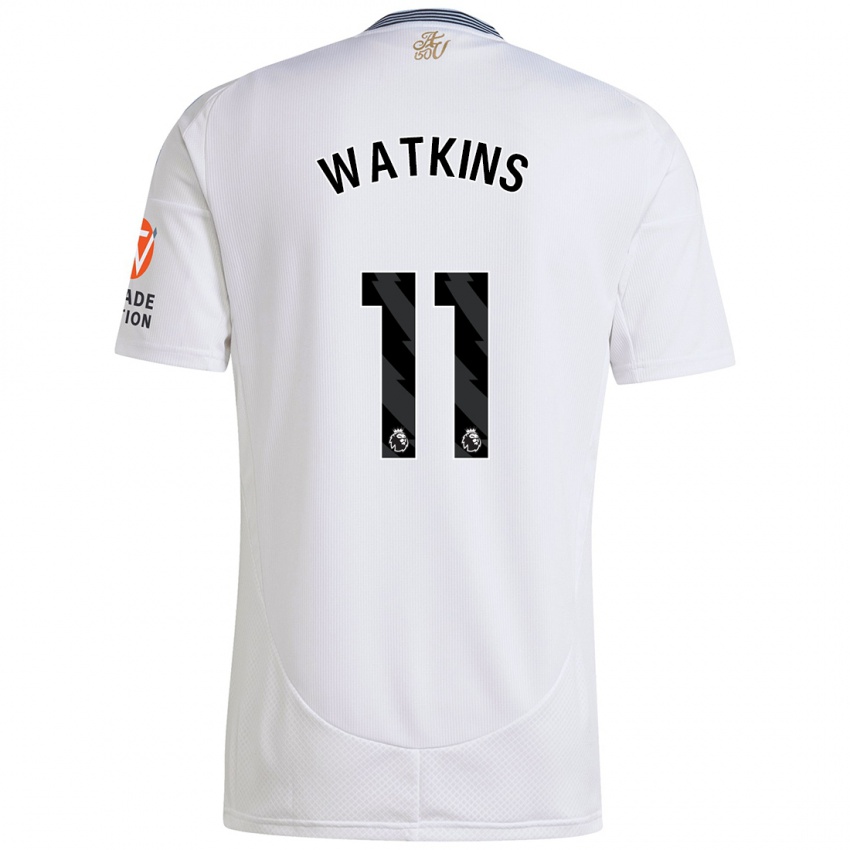 Gyermek Ollie Watkins #11 Fehér Idegenbeli Jersey 2024/25 Mez Póló Ing