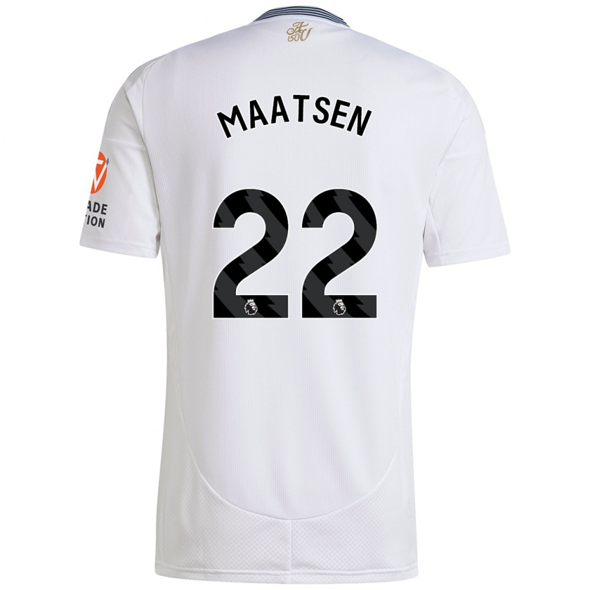 Gyermek Ian Maatsen #22 Fehér Idegenbeli Jersey 2024/25 Mez Póló Ing