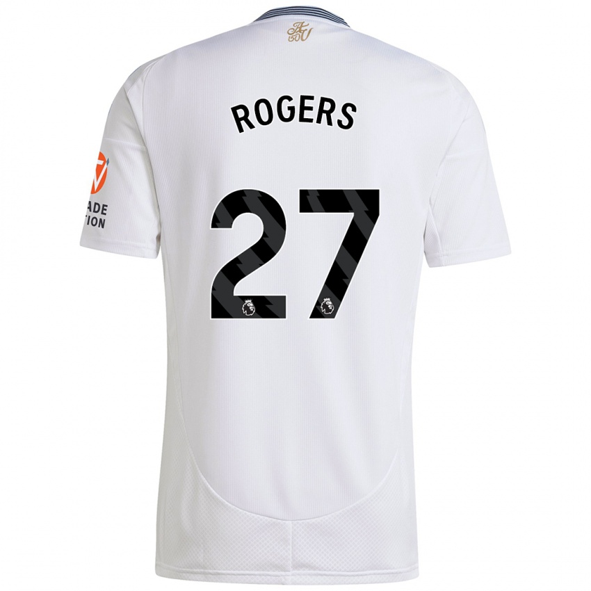 Gyermek Morgan Rogers #27 Fehér Idegenbeli Jersey 2024/25 Mez Póló Ing