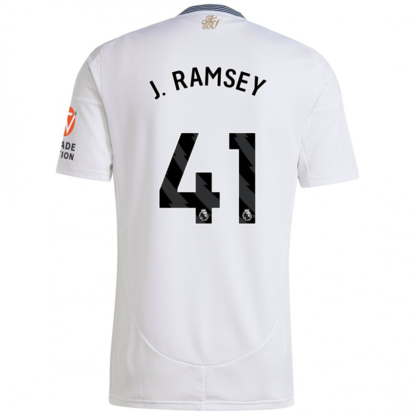 Gyermek Jacob Ramsey #41 Fehér Idegenbeli Jersey 2024/25 Mez Póló Ing