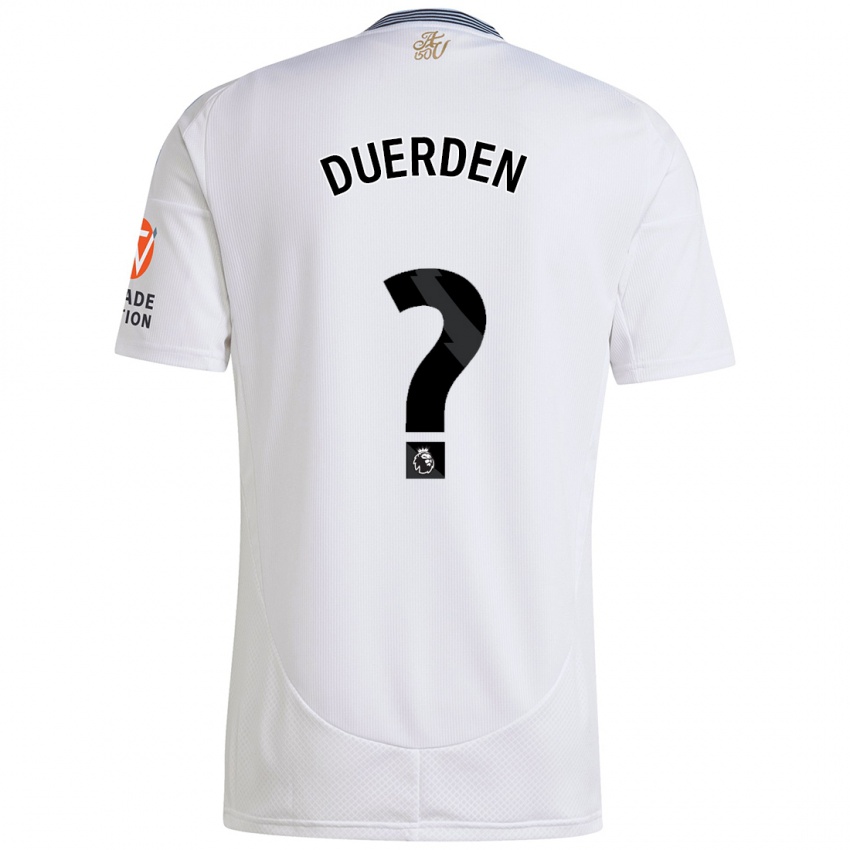 Gyermek Archie Duerden #0 Fehér Idegenbeli Jersey 2024/25 Mez Póló Ing