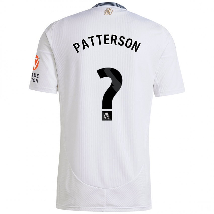 Gyermek Travis Patterson #0 Fehér Idegenbeli Jersey 2024/25 Mez Póló Ing