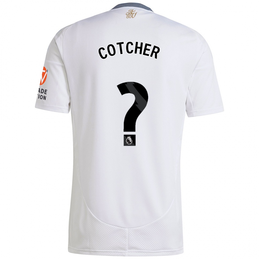 Gyermek Mason Cotcher #0 Fehér Idegenbeli Jersey 2024/25 Mez Póló Ing