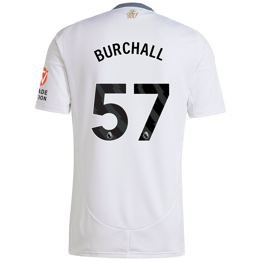 Gyermek Ajani Burchall #57 Fehér Idegenbeli Jersey 2024/25 Mez Póló Ing