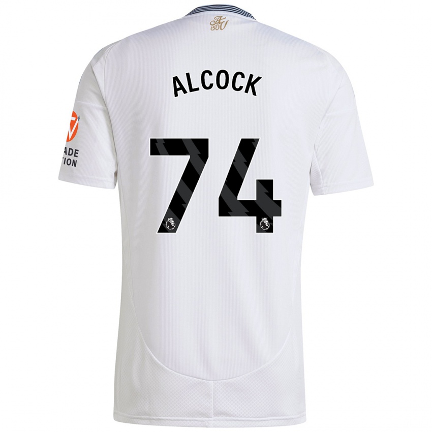 Gyermek Todd Alcock #74 Fehér Idegenbeli Jersey 2024/25 Mez Póló Ing