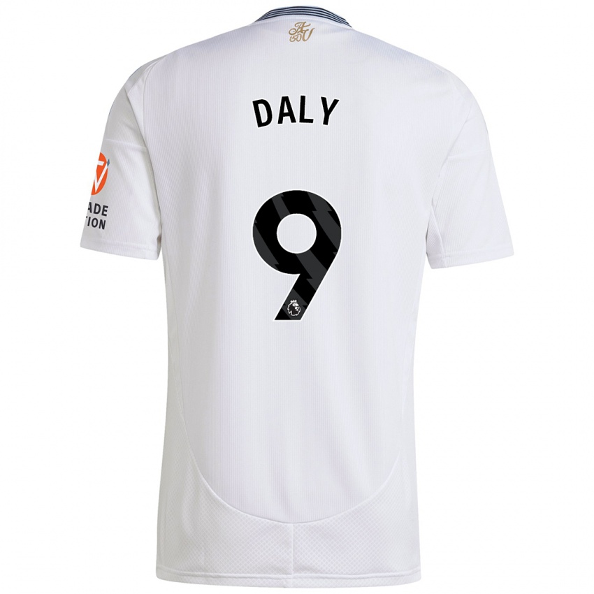 Gyermek Rachel Daly #9 Fehér Idegenbeli Jersey 2024/25 Mez Póló Ing