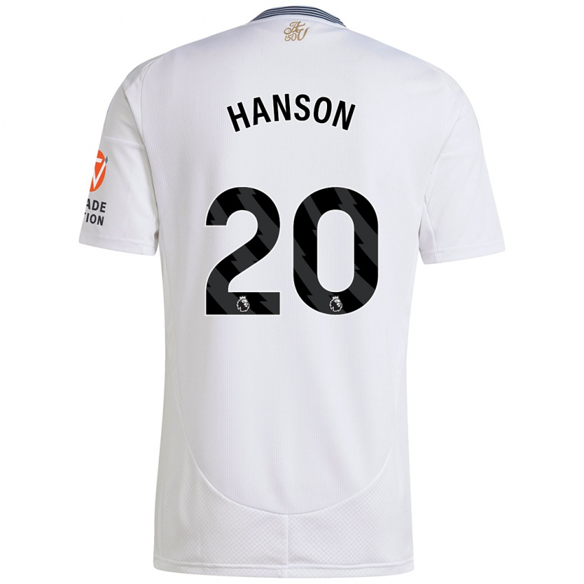 Gyermek Kirsty Hanson #20 Fehér Idegenbeli Jersey 2024/25 Mez Póló Ing