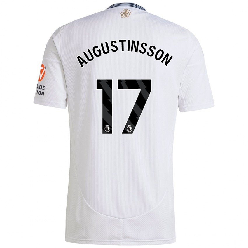 Gyermek Ludwig Augustinsson #17 Fehér Idegenbeli Jersey 2024/25 Mez Póló Ing