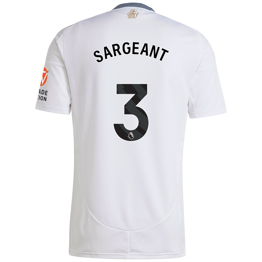 Gyermek Meaghan Sargeant #3 Fehér Idegenbeli Jersey 2024/25 Mez Póló Ing