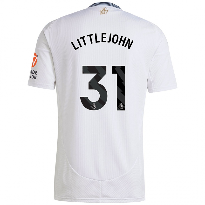 Gyermek Ruesha Littlejohn #31 Fehér Idegenbeli Jersey 2024/25 Mez Póló Ing