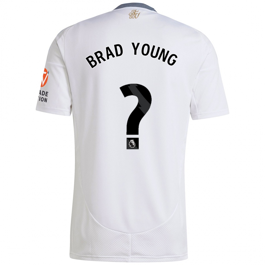 Gyermek Brad Young #0 Fehér Idegenbeli Jersey 2024/25 Mez Póló Ing