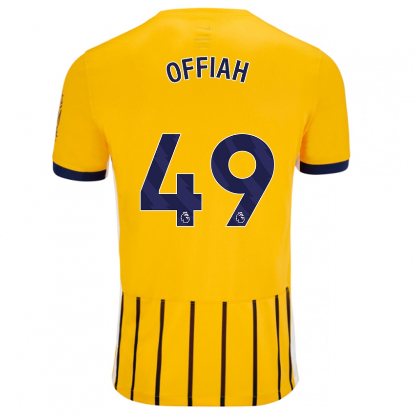 Gyermek Odel Offiah #49 Arany Kék Csíkos Idegenbeli Jersey 2024/25 Mez Póló Ing