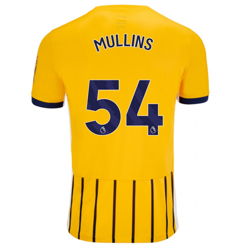 Gyermek Jamie Mullins #54 Arany Kék Csíkos Idegenbeli Jersey 2024/25 Mez Póló Ing