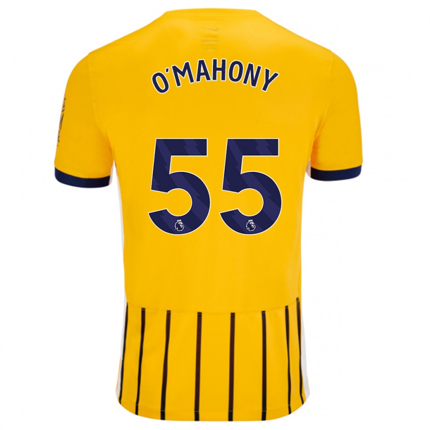 Gyermek Mark O'mahony #55 Arany Kék Csíkos Idegenbeli Jersey 2024/25 Mez Póló Ing