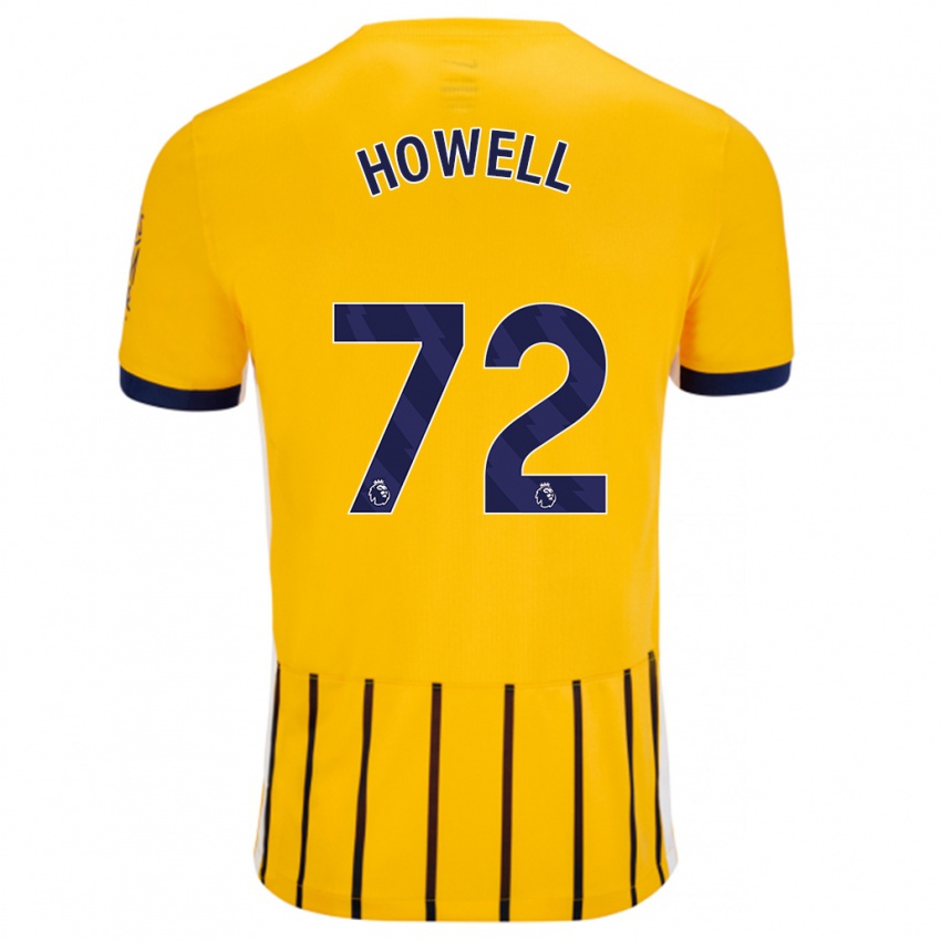 Gyermek Harry Howell #72 Arany Kék Csíkos Idegenbeli Jersey 2024/25 Mez Póló Ing